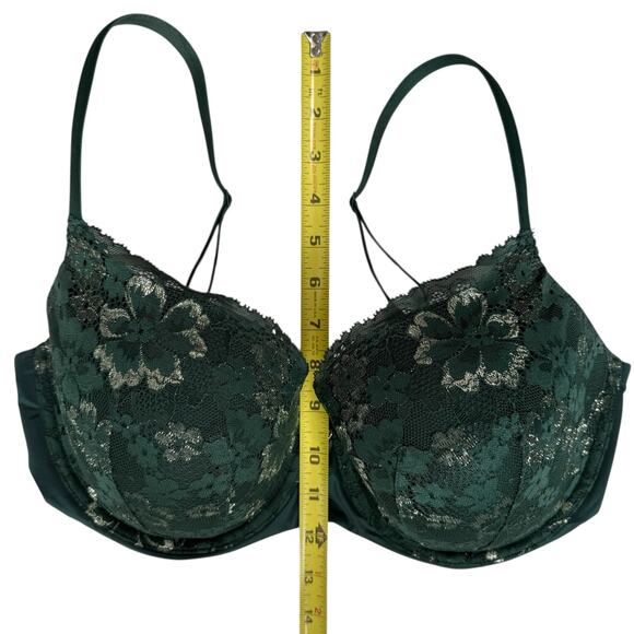 Victoria's Secret Green Lace Demi Bra 36DDD Body by Victoria Romantic Supportive - Picture 7 of 16